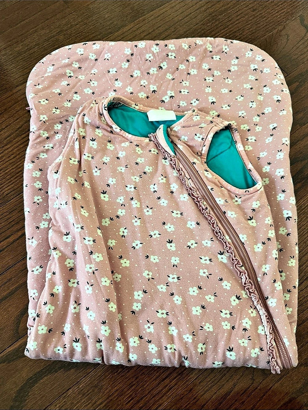 Posh Peanut Sleeveless Sleep Bag 1.0 TOG Floral Footie Pink Baby 6-18M